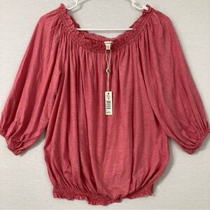 Max Studio Coral Off-Shoulder Blouse